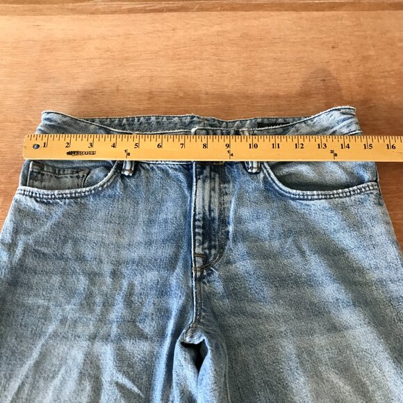 Allsaints Alana Jeans Women 27 Blue Mid Rise Stretch Straight Leg Preppy 18041 - Picture 9 of 11